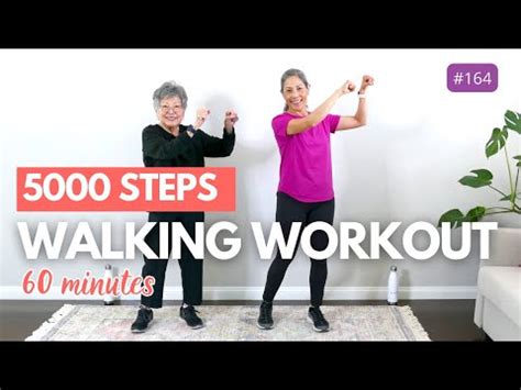 60 Minute Walking Workout for Seniors and Beginners | 5000 step workout ...