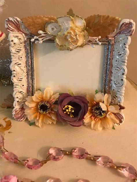 Vintage Glamour X Hand Embellished Floral Picture Frame