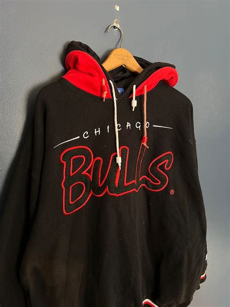 Vintage 90’s Starter Double Hood Chicago Bulls NBA Sw… - Gem