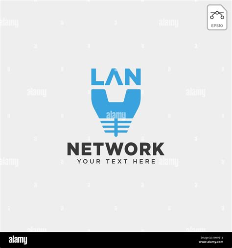 Lan Connection Communication Creative Logo Template Vector Illustration