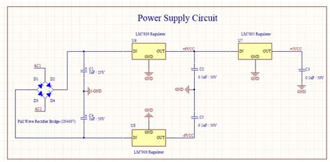ספק כוח +10V -10V :: אקט מוסיקלי