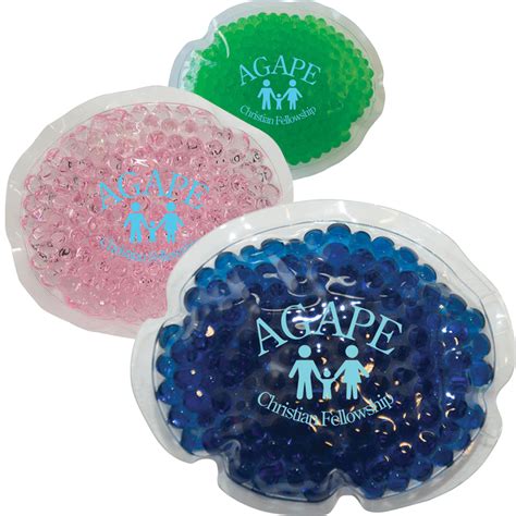 Personalized Small Oval Gel Beads Hot And Cold Pack Al Discountmugs
