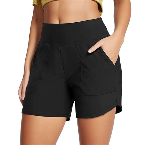 Ramiter Womens Swim Shorts Solid Color Push Up Bikini Set Swimsuit Thong Bikini Swimwear Black M