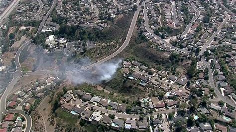 Hillside Brush Fire Burns Near El Cajon Neighborhood Nbc 7 San Diego