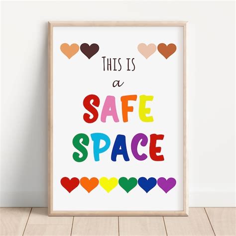 Lgbt Safe Space Poster Etsy