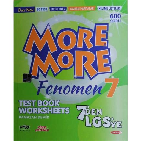 More more 7 sınıf Fenomen Test Book Worksheets Kitabı ve Fiyatı