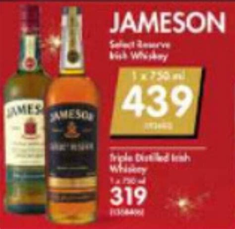 Jameson Select Reserve Irish Whisky 750ml Offer At Makro