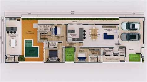 Plantas De Casas Térreas 80 Projetos E Ideias Para 2021