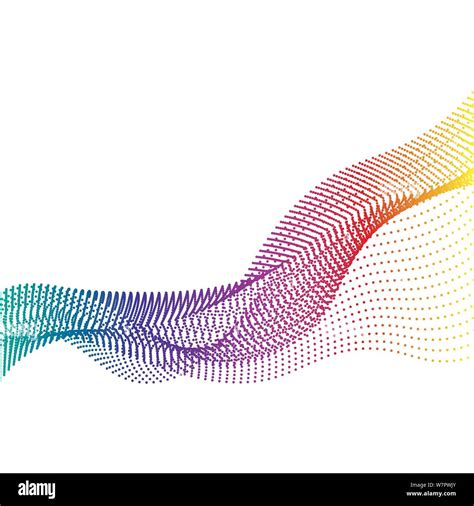 Abstract Smooth Color Wave Vector Curve Flow Blue Motion Illustration