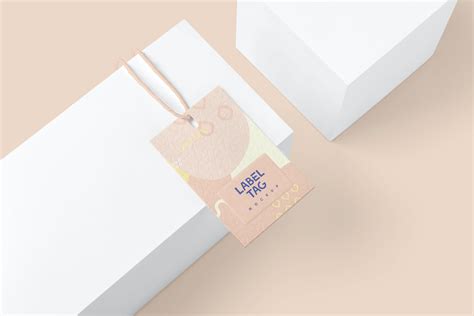 服装吊牌标签设计效果图样机模板 Clothing Label Tag Mockups 设计小咖