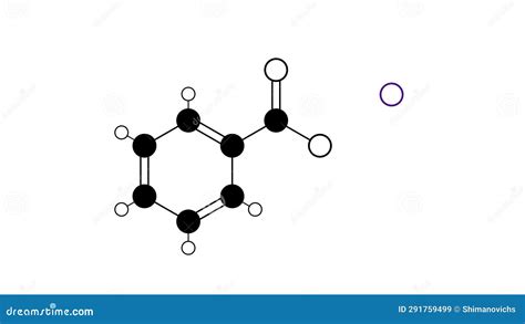 Potassium Benzoate Molecule Structural Chemical Formula Ball And