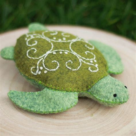 Felt Sea Turtle Sewing Pattern Felt Ornament Ocean Pattern Etsy