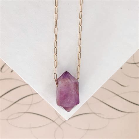 Amethyst Crystal Natural Beauty Necklace – WinterLemon