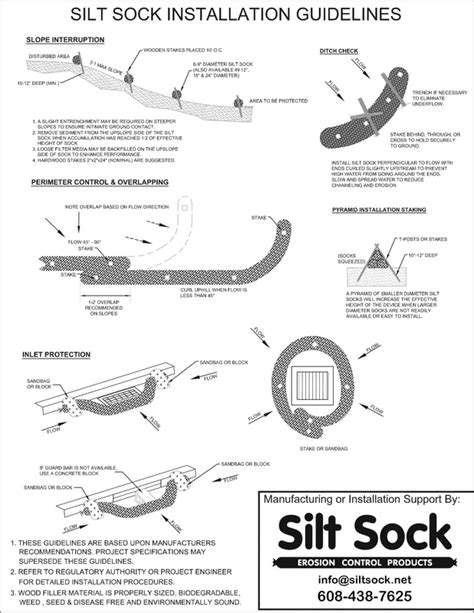 Silt Sock - Silt Sock Install Guidelines