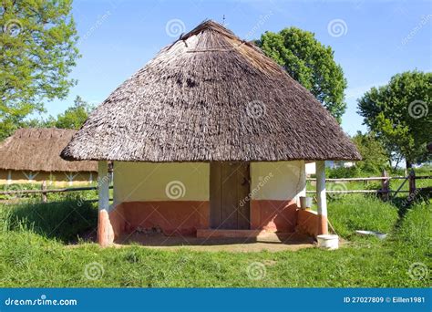 Old Rural House With A Straw Roof Royalty Free Stock Images Image