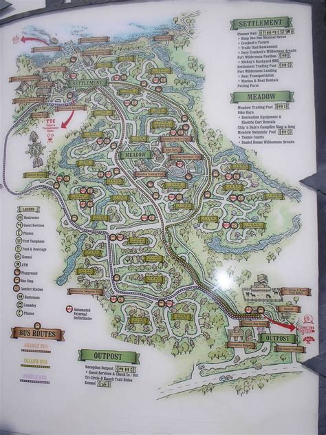 Map of resort | Fort wilderness disney, Disney fort wilderness resort ...