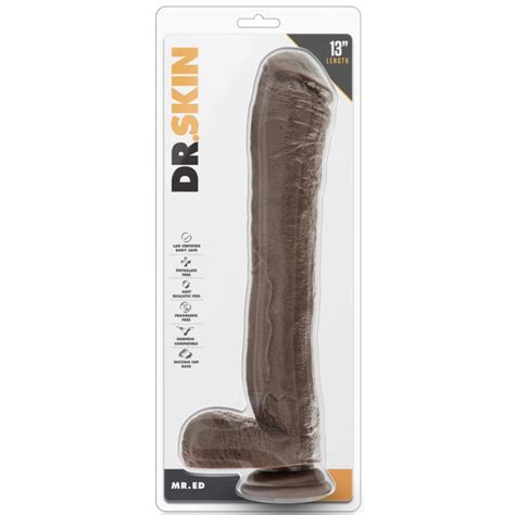 Gode réaliste MR ED Dr Skin 28 x 5 5cm Marron BOY STORE