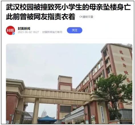 校内被撞身亡小学生妈妈刚坠楼身亡，爸爸就遭网暴！ 哔哩哔哩