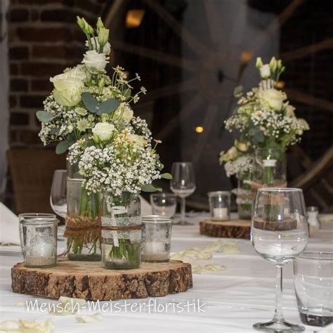 Tischdekoration Baumscheibendeko Hochzeit Deko Tisch Baumscheiben