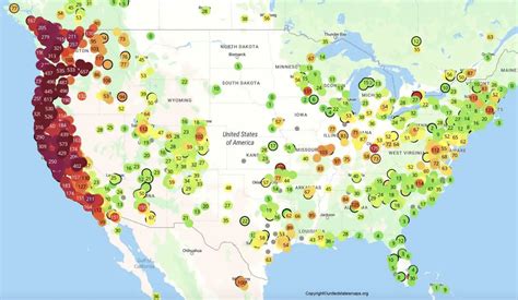 Us Wildfire Map Us Wildfire Smoke Map Printable