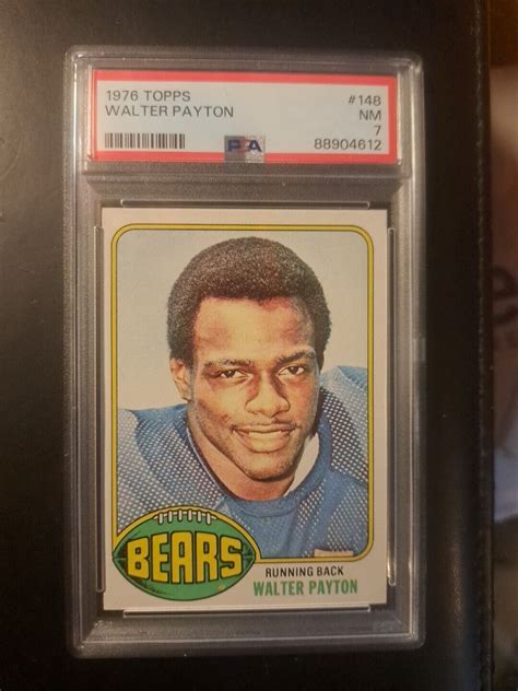 Topps Walter Payton Rookie Card Chicago Bears Psa Ex Mt