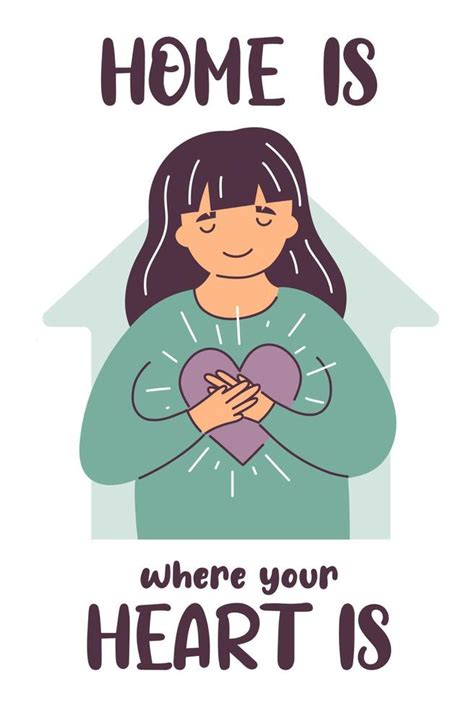 Home Sweet Home Concept Flat Vector Cartoon Cute Illustration Happy