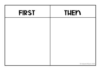 First Then Board by Adapted 4 Sped | Teachers Pay Teachers