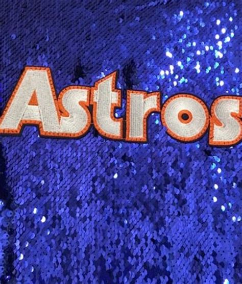 Blue Bomber Houston Astros Sequin Jacket Jackets Expert