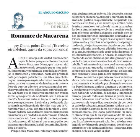 Macarena Olona on Twitter Quiero compartir este artículo que escribe