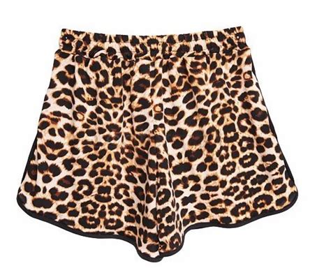 Sexy Leopard Printing Womens High Waist Beach Shorts Plus Size S 2xl