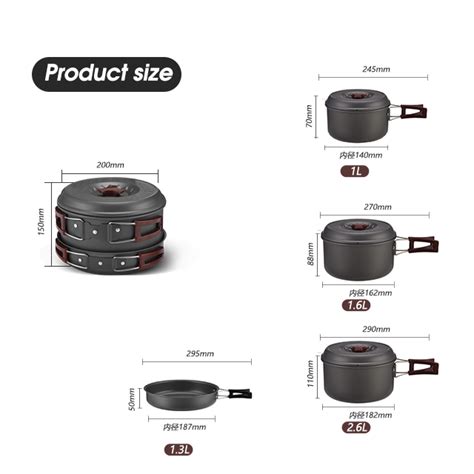 Hiking Aluminum Portable Camping Cookware Set From China Manufacturer