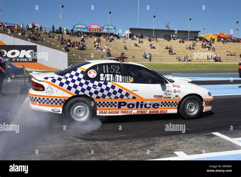 Australian Holden Commodore Police Race Demonstration Car Stock Photo