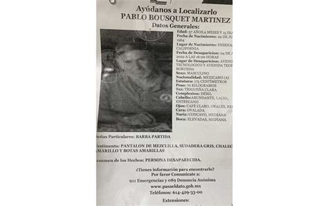 Buscan Familiares Al Se Or Pablo Bousquet