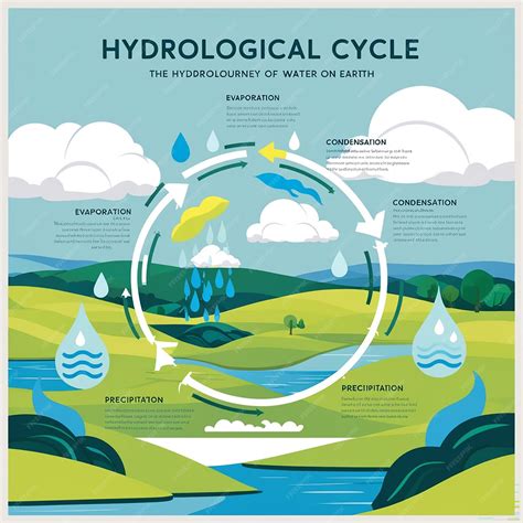 The Hydrological Cycle Process Visually For Learning Course Water