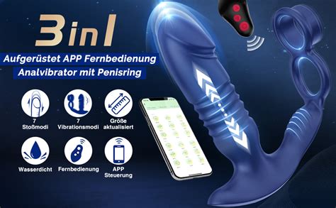 Amazon De Analvibratoren Für Mann Dildo Vibrator Analplug Mit 7 Stoßfunktion 7 Vibrationsmodi