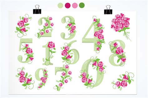 Floral Numbers Graphic By Prettygrafik Creative Fabrica