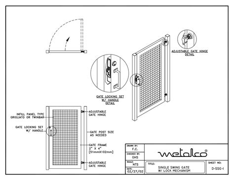 Gate System Cad Drawings Product Info Mfr Corp Fencing