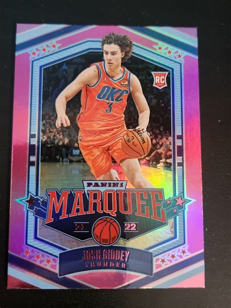 2021 22 Panini Chronicles Marquee Pink 365 Josh Giddey RC For Sale