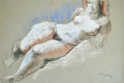 Painting Reclining Nude By Frank Dobson