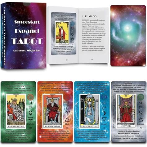 Cartes Holographiques De Tarot Espagnol Avec Significations Sur Elles