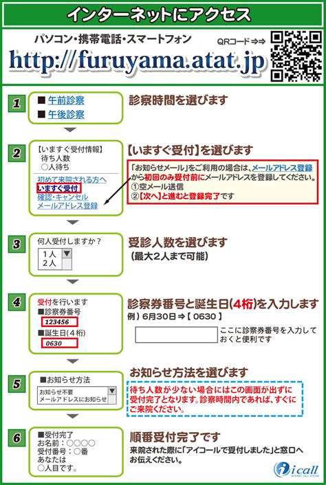 順番予約システム｜高鷲駅の内科・整形外科・ふるやまクリニック