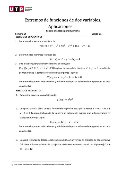 S S Resolver Ejercicios Calculo Avanzado Para Ingenieria Utp