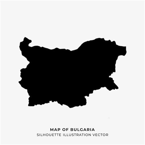 Mapa Do Vetor De Ilustração De Silhueta Da Bulgária Vetor Premium