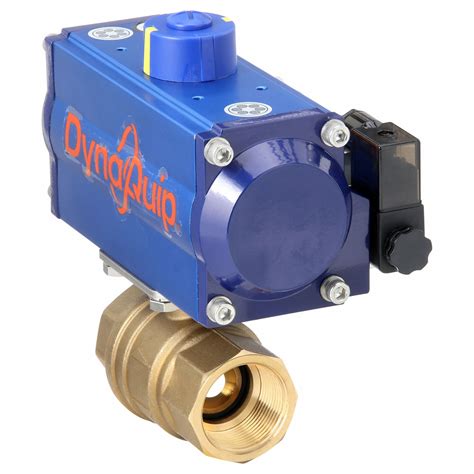 DYNAQUIP CONTROLS 1 1 4 In Size Brass Pneumatically Actuated Two Way