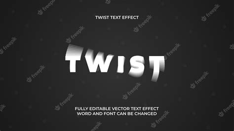 Premium Vector Editable Twist Text Effect