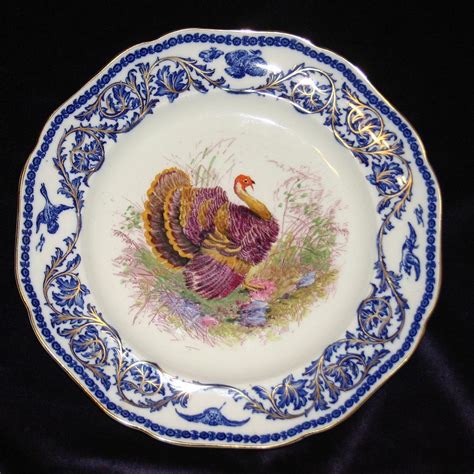 Antique Turkey Plate By Royal Cauldon Turkey Plates Thanksgiving