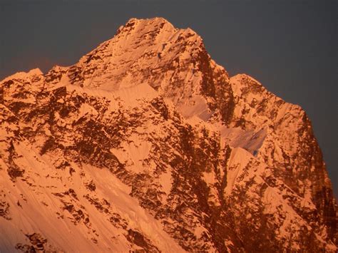 Gokyo Ri 06-3 Lhotse and Lhotse Shar Close Up From Gokyo Ri At Sunset