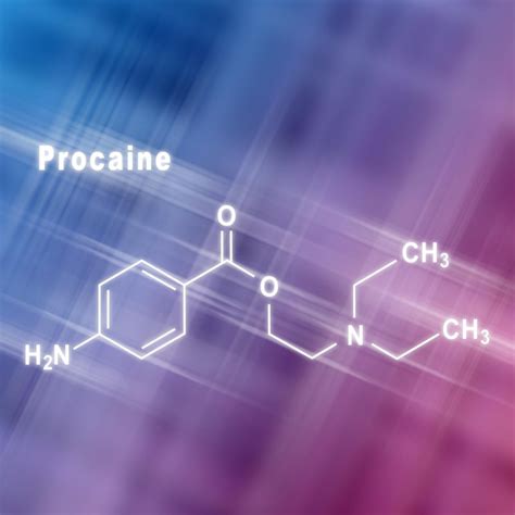 Premium Photo | Procaine anesthetic drug structural chemical formula