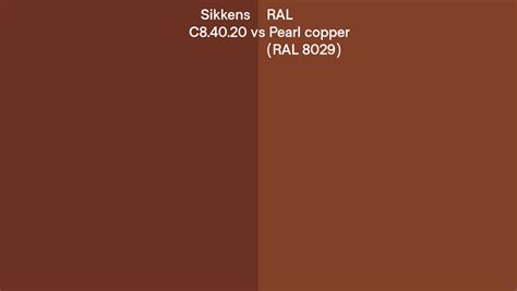 Sikkens C Vs Ral Pearl Copper Ral Side By Side Comparison