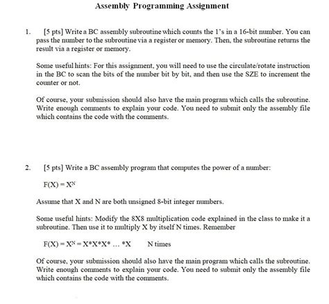 Solved Assembly Programming Assignment 1 5 Pts Write A BC Chegg